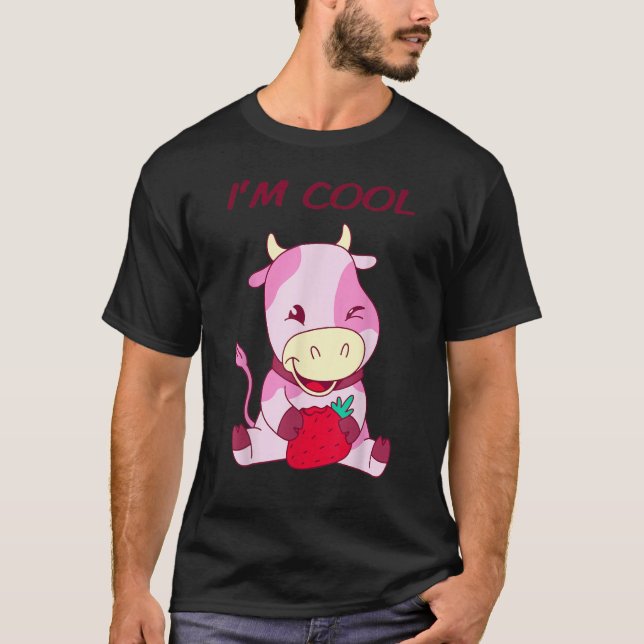 Camiseta I'M Cool Strawberry  Kids Cow (Frente)