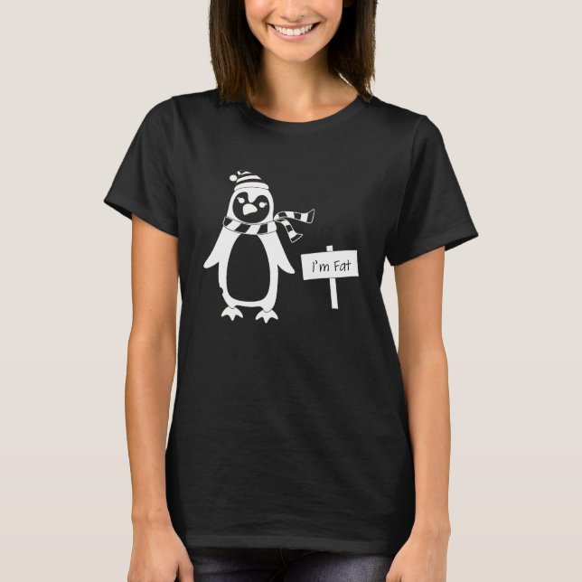 Camiseta Im fat Ugly ChristmasPenguin (Frente)