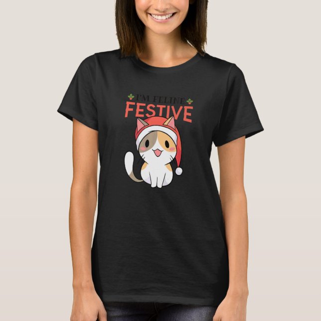 Camiseta I'm Feline Festive  1 (Frente)