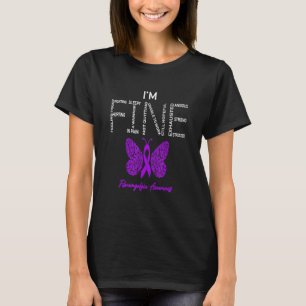 Camiseta Im Fibromialgia fina Sensibilização Fita Roxa