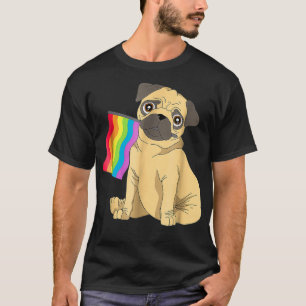 Camiseta Im Gay Flag Pug Pride LGBTQ Oferece Mães Crianças