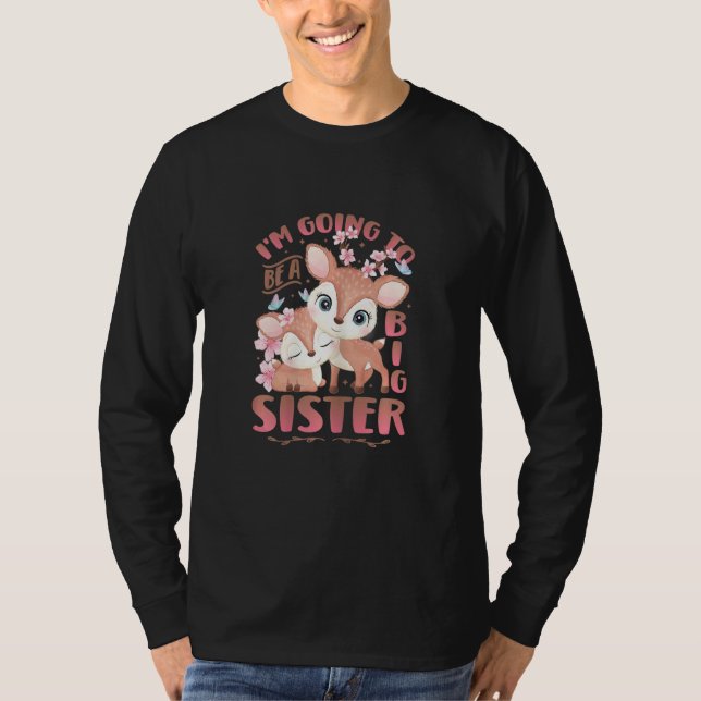 Camiseta Im Going To Be A Big Sister 2023 Announce Pregnanc (Frente)