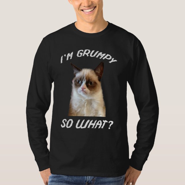 Camiseta I'm Grumpy So What Angry Cat Meme (Frente)