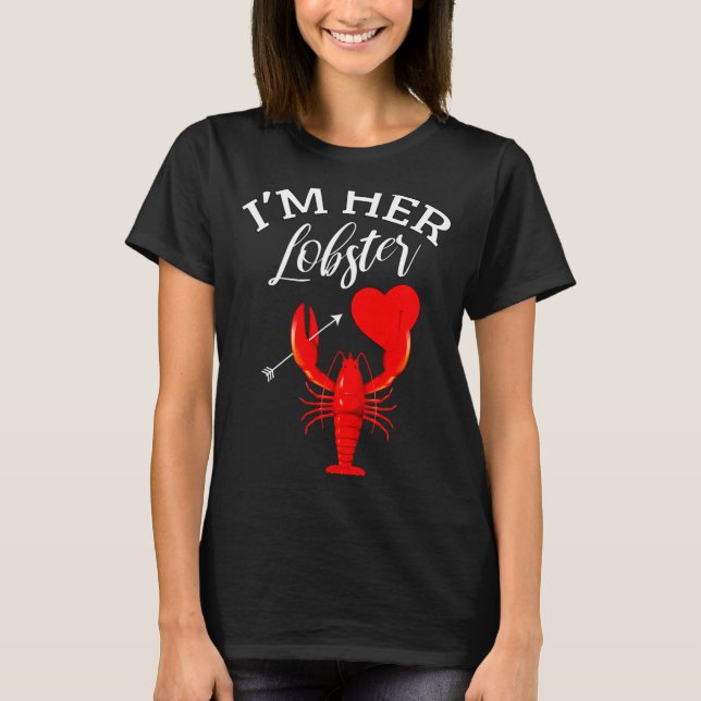 Camiseta Im Her Lobster Heart Couple Matching Gift Valentin (Frente)