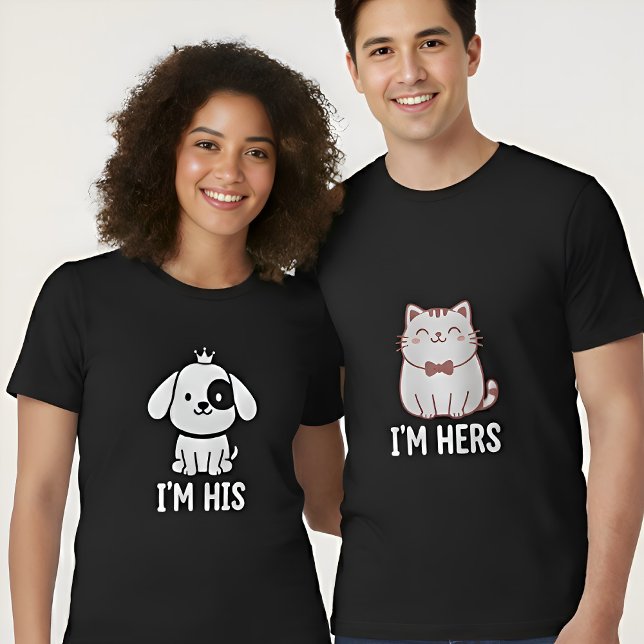 Camiseta I'm Hers Matching Couples Cat (Criador carregado)