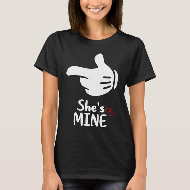 Camiseta I'm Hers She's Mine Pair Couple  LGBTQ (Frente)