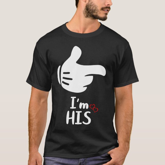 Camiseta I'm His He's Mine Pair Couple  LGBTQ (Frente)