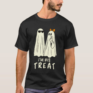 Camiseta I'm His Treat Ghosts Funny Couple Matching Hallowe