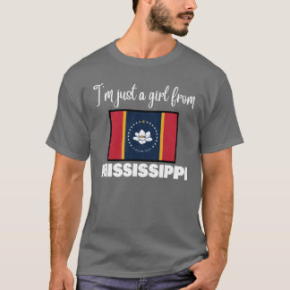 Camiseta Im just a girl from Mississippi State pride design