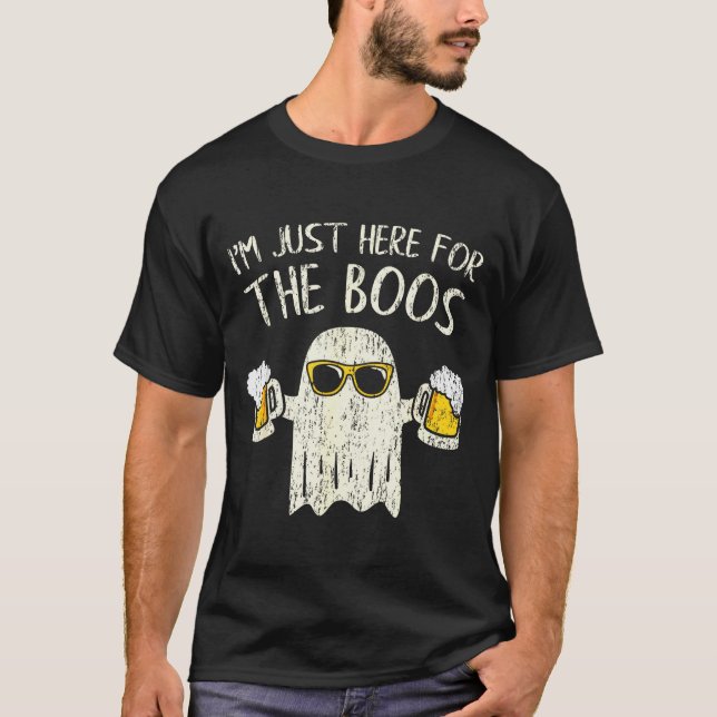 Camiseta Im Just Here For The Boos Funny Gift Halloween Gho (Frente)