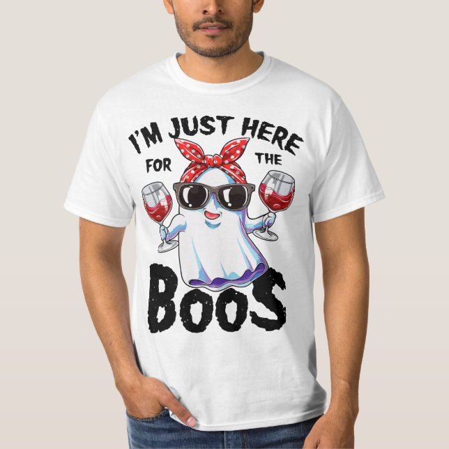 Camiseta I'm Just Here For The Boos Funny Halloween Ghost C (Frente)