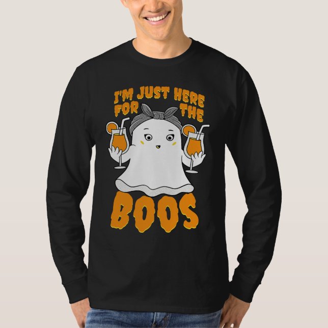 Camiseta I'm Just Here For The Boos  Halloween Women Ghost  (Frente)