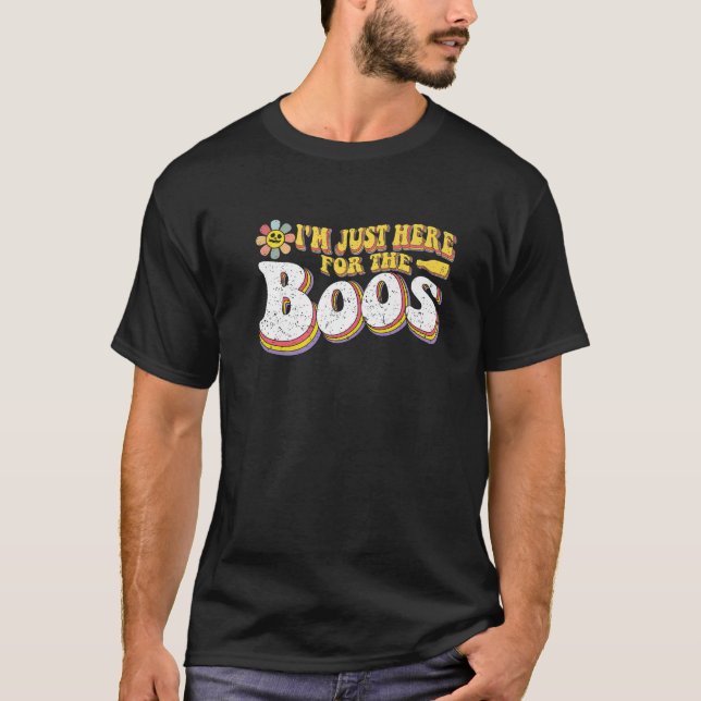 Camiseta I'm Just Here For The Boos Halloween Women Ghost C (Frente)