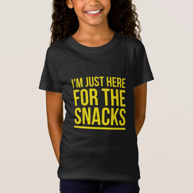Camiseta I'm just here for the snacks funny football fantas (Frente)