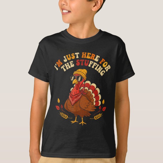 Camiseta I'm Just Here For The Stuffing Thanksgiving Love  (Frente)