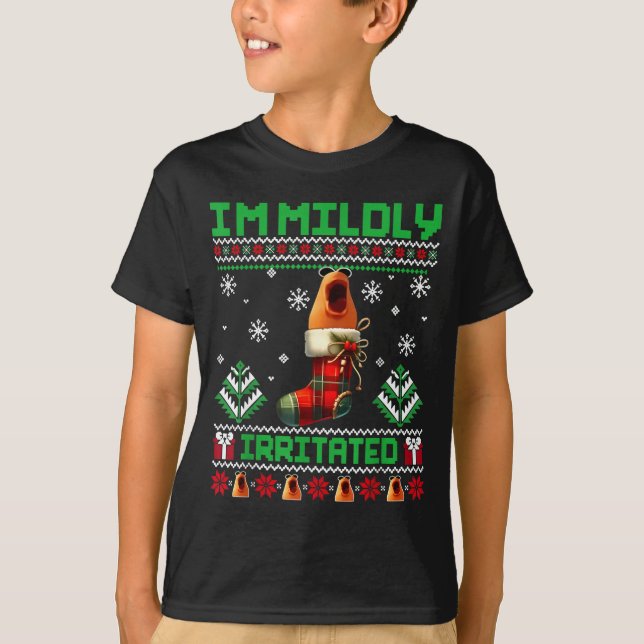 Camiseta I'm Mildly Irritated Marcus The Worm Christmas Fun (Frente)
