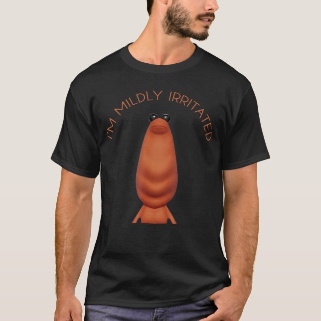 Camiseta Im Mildly Irritated Marcushe Worm Funny Meme Women (Frente)