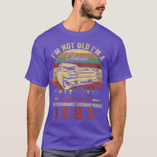 Camiseta Im Não Antigo Im Nascer Clássico 1983 aniversário 