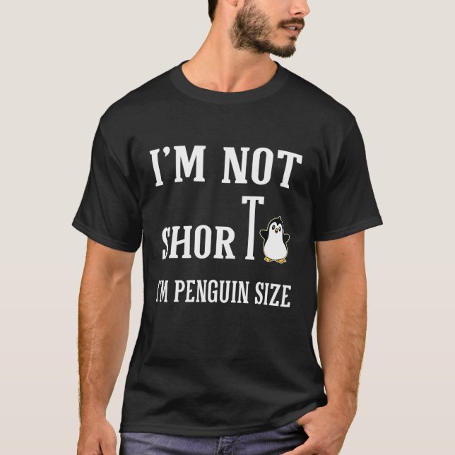 Camiseta Im Não Curto Im Pinguins Tamanho Pinguins Zoo Anim (Frente)