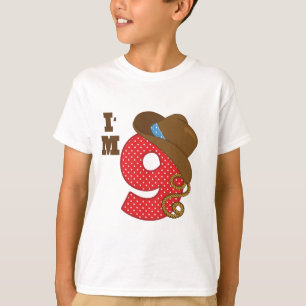 Camiseta Im Nine Cowboy Anithday