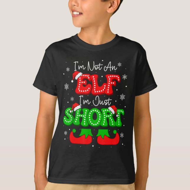 Camiseta Im Not An Elf Just Short Funny Christmas Xmas Men  (Frente)