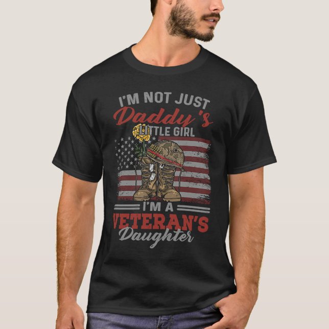Camiseta I'm Not Just Daddy Little Girl I'm A Veteran's Dau (Frente)