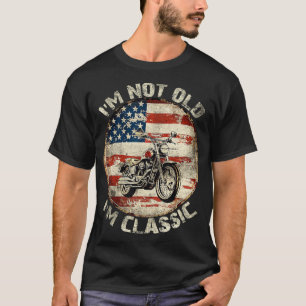 Camiseta Im Not Old Im Funny Bike Graphage vintage USA flag