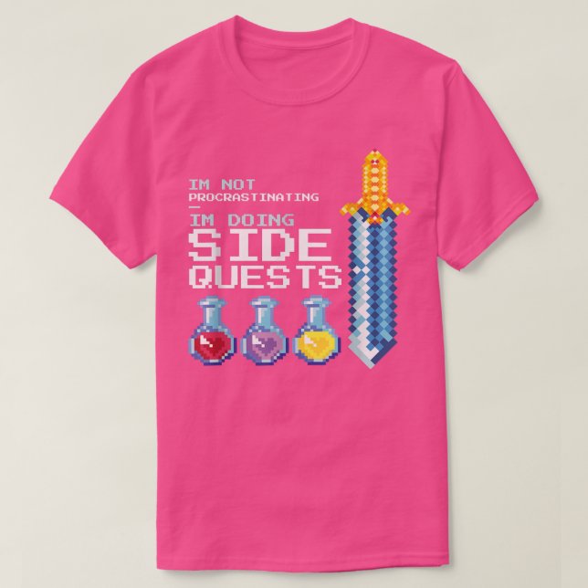 Camiseta I'm not procrastinating i'm doing Side Quests MMOG (Frente do Design)
