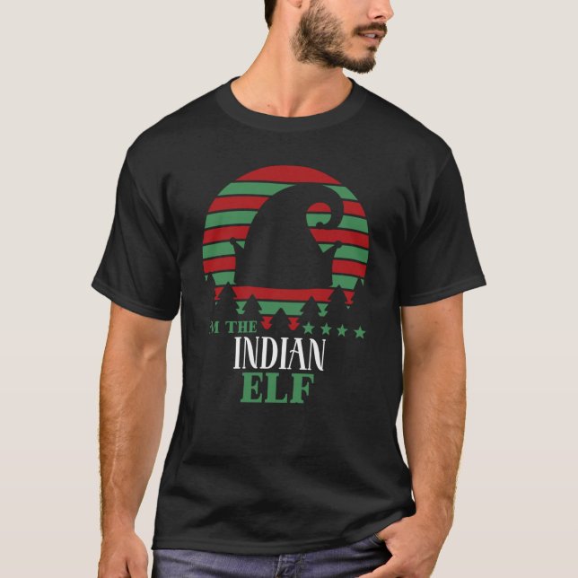Camiseta Im O Elf Indiano Correspondendo ao Natal clássico  (Frente)