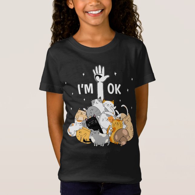 Camiseta I'm Ok Funny Cats Lover (Frente)