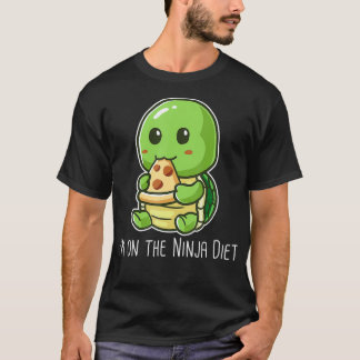 Camiseta Im On The Ninja Diet Funny Turtle Eating Pizza