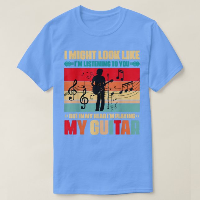 Camiseta Im Playing My Guitar Music Lover Apparel 1822 (Frente do Design)
