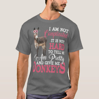 Camiseta I'm Pretty And Give Me Donkeys Funny Floral Donkey