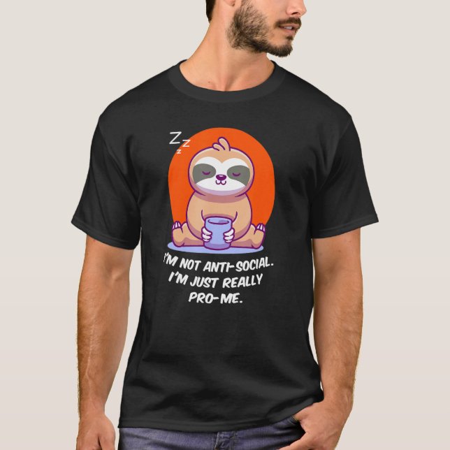 Camiseta Im Pro Me Introduzir Positividade Anti-Social Posi (Frente)