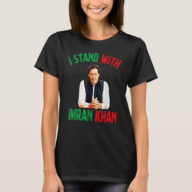 Camiseta Im Ran Khan P T I Party Pakistan Apoio à Liberdade (Frente)