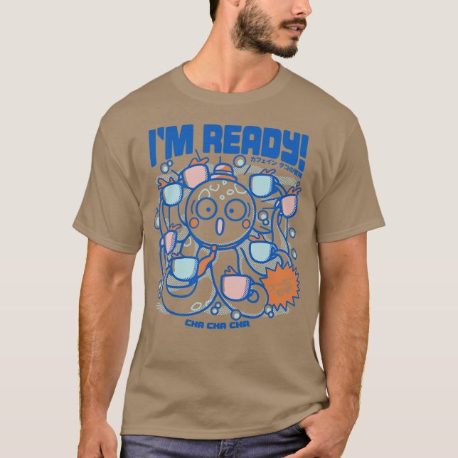 Camiseta Im Ready Coffee Octopus Blue by Tobe Fonseca (Frente)