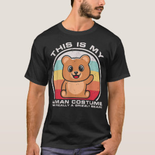 Camiseta I'm really a grizzly Bear, funny human costume wom