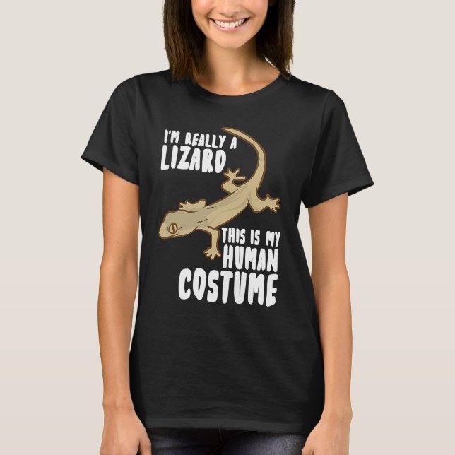 Camiseta I'm Really A Lizard This Is My Human Costume (Frente)