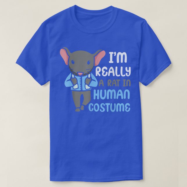 Camiseta I'm Really A Rat In Human Costume 5187 (Frente do Design)