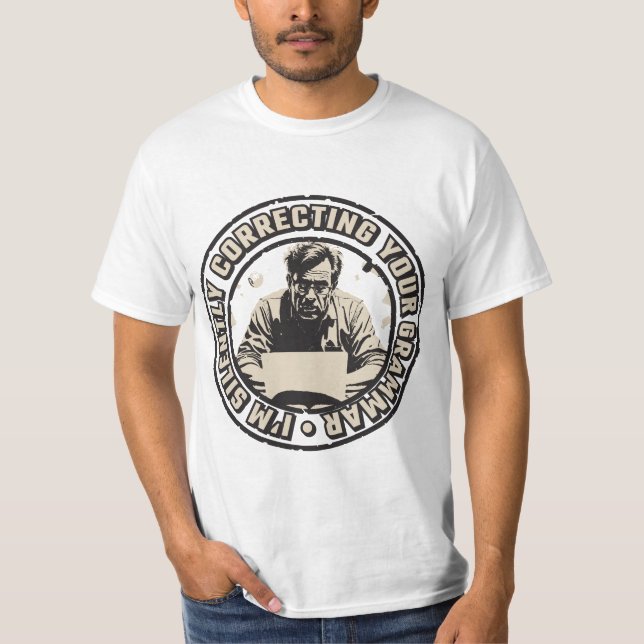 Camiseta I'm Silently Correcting Your Grammar (Frente)
