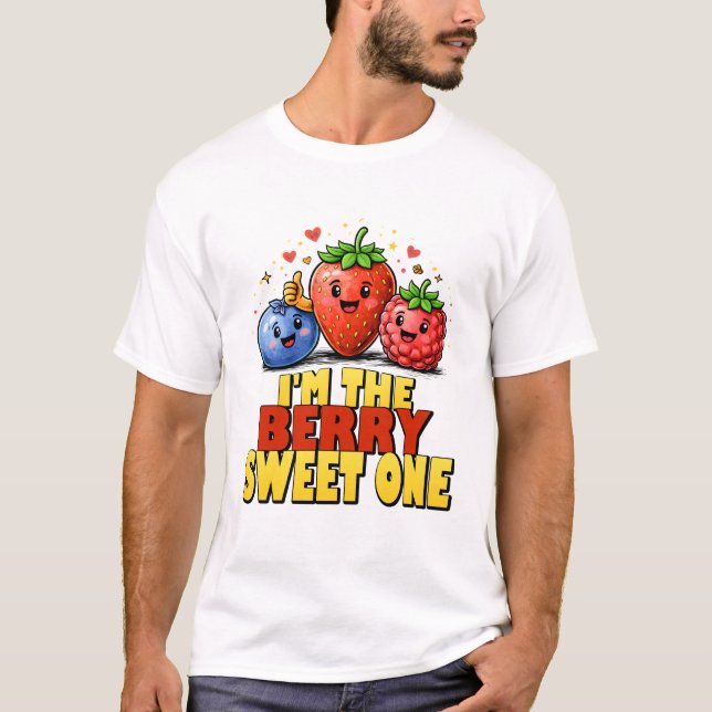 Camiseta I'm The Berry Sweet One Birthday Fruit Art. (Frente)