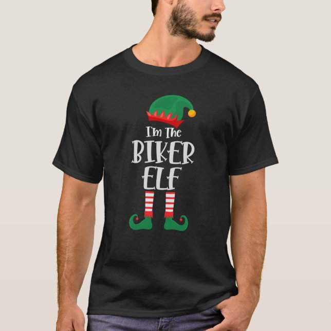 Camiseta Im The Biker Elf Matching Christmas Classic T-Shir (Frente)