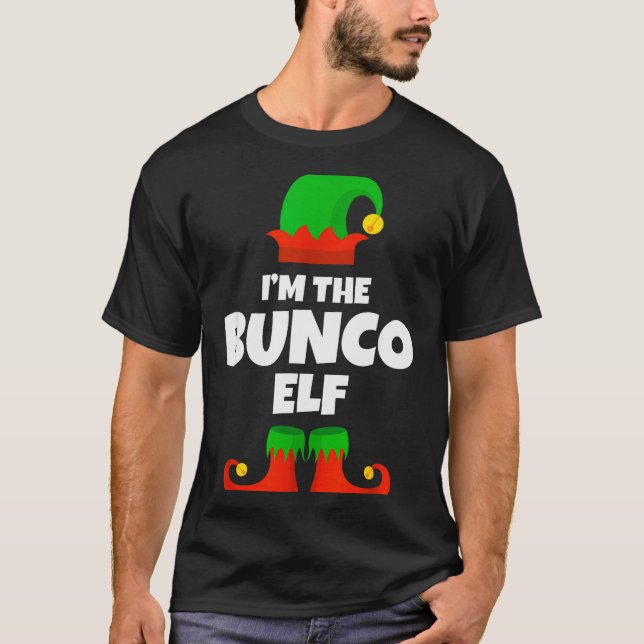 Camiseta I'm The Bunco Elf Family Pajama Christmas Funny Bu (Frente)