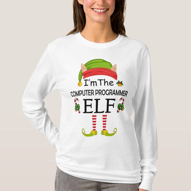 Camiseta I'm The Computer Programmer Elf (Frente)