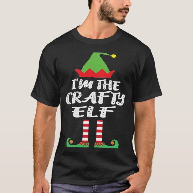 Camiseta I'm The Crafty Elf Matching Family  Christmas (Frente)