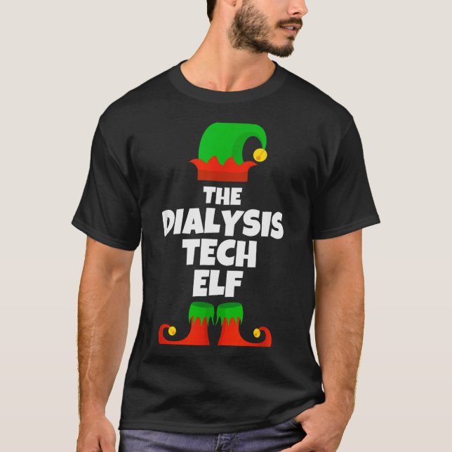 Camiseta I'm The Dialysis Tech Elf Family Pajama Christmas  (Frente)