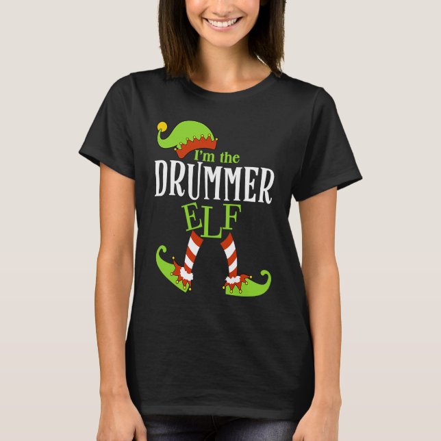 Camiseta I'm The DRUMMER Elf Family Group Matching PJ Chris (Frente)