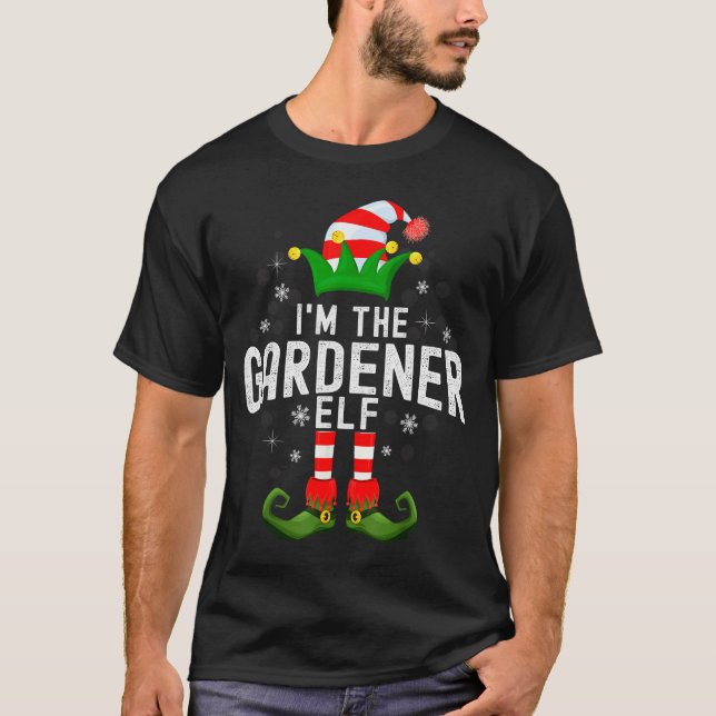 Camiseta I'm The Gardener Elf Christmas Family Pjs Costume  (Frente)