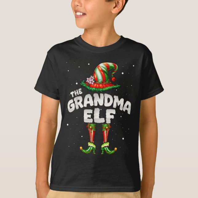 Camiseta I'm The Grandma Elf Family Matching Group Christma (Frente)