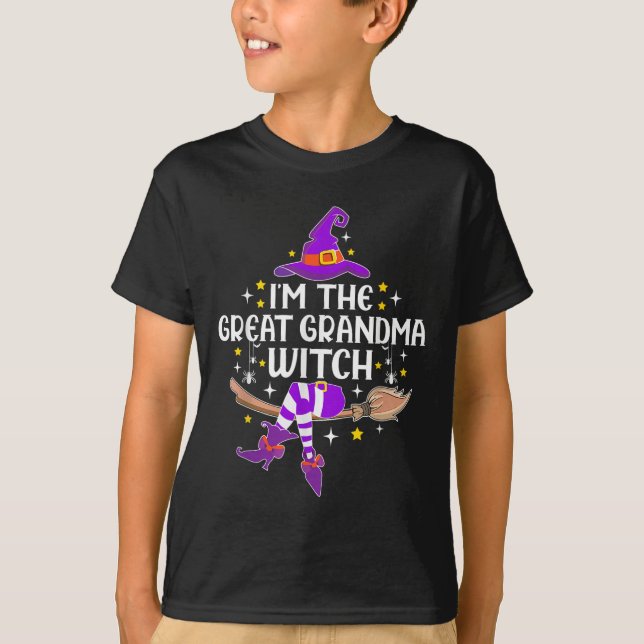 Camiseta Im The Great Grandma Witch Halloween Matching Grou (Frente)